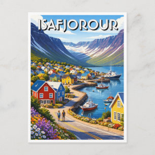 Ísafjörður Noorwegen ansichtkaart Briefkaart