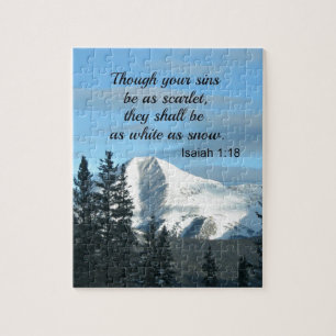 Isaiah 1:18 Hoewel je zonden net zo sjaal zijn... Legpuzzel