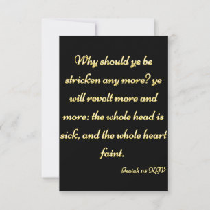 Isaiah 1:5 KJV BijbelscriptWenskaart Kaart