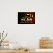 Isaiah 22:22 Sleutel van het Huis van David Bible  Poster (Keuken)