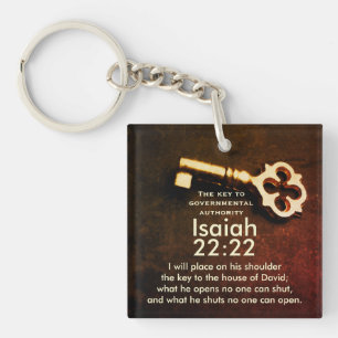 Isaiah 22:22 Sleutel van het Huis van David Bible  Sleutelhanger