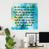 Isaiah 25:8 poster (Thuiskantoor)