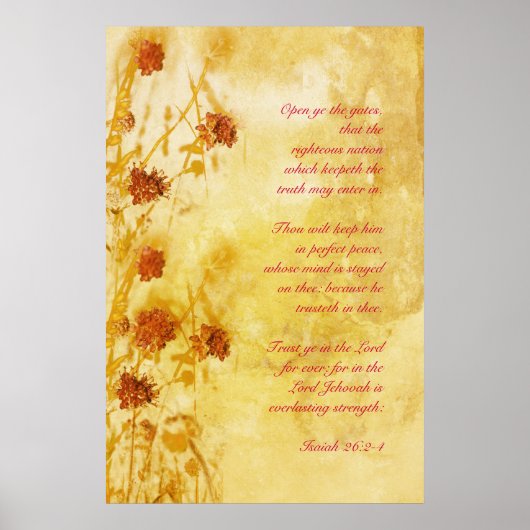 Isaiah 26: 2-4 poster (Voorkant)