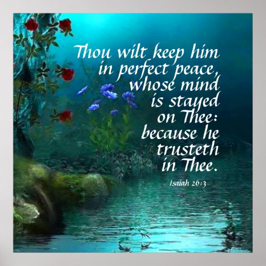 Isaiah 26:3 poster (Voorkant)