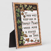 Isaiah 26:3 Victoriaans Scripture Plaque Fotoplaat (Zijkant)