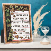 Isaiah 26:3 Victoriaans Scripture Plaque Fotoplaat (Zijkant)