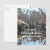 Isaiah 30:15 De rust en het vertrouwen zijn Briefkaart (Voorkant / Achterkant)