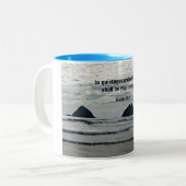 Isaiah 30:15 In rust en vertrouwen moet Tweekleurige Koffiemok (Voorkant links)