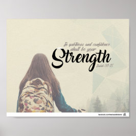 Isaiah 30:15 - In rust en vertrouwen Poster