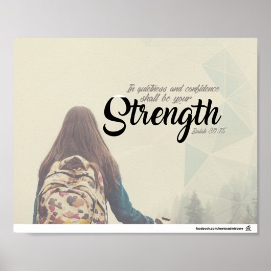 Isaiah 30:15 - In rust en vertrouwen Poster (Voorkant)