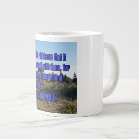 Isaiah 3:10 WEBU Mug Extra Grote Beker (Voorkant rechts)