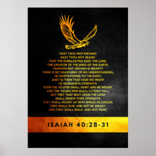 Isaiah 40:28-31 Bijbelversie Poster