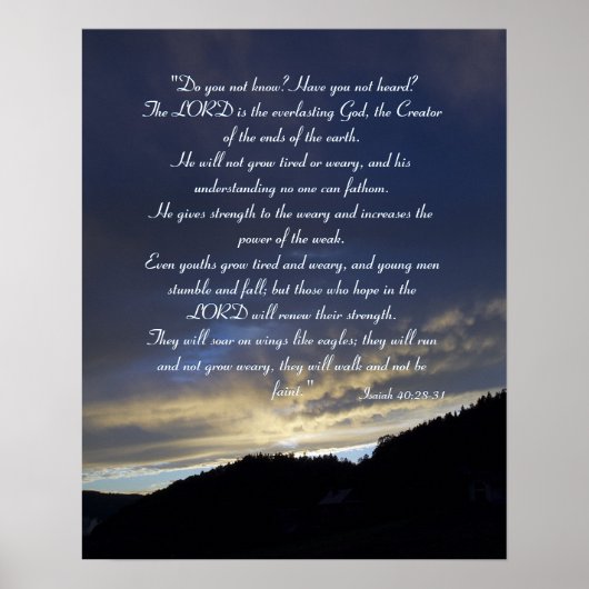 Isaiah 40;28-31 | INSPIREREND Poster (Voorkant)