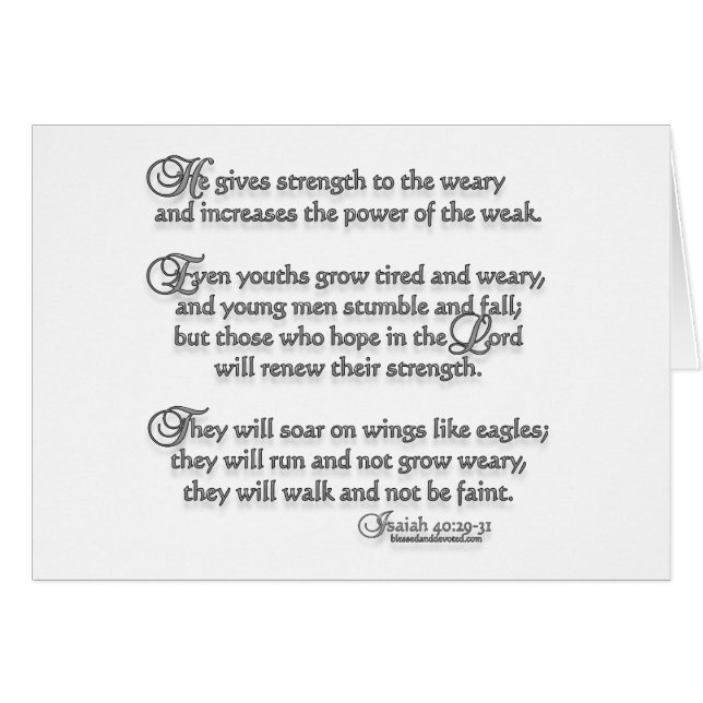 Isaiah 40:29-31 (Voorkant Horizontaal)