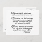 Isaiah 40:29-31 briefkaart (Voorkant / Achterkant)