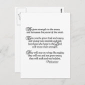 Isaiah 40:29-31 briefkaart (Voorkant / Achterkant)