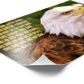 Isaiah 40:30-31 met Bald Eagle Foto Afdruk (Hoek)