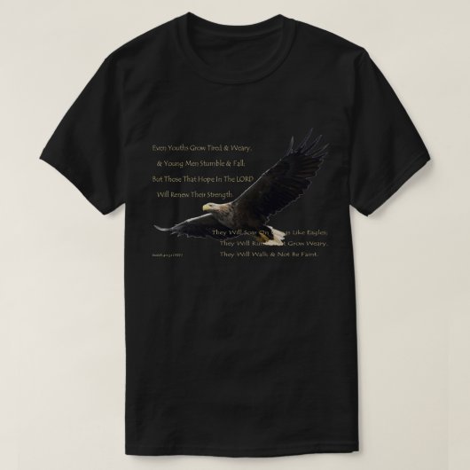Isaiah 40:30-31 Religieuze T-Shirt (Design voorkant)