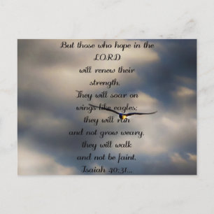 Isaiah 40:31 Aangepaste Christelijke Bijbelweergav Briefkaart