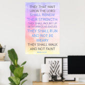 ISAIAH 40:31, affiche chrétienne (Bureau à domicile)