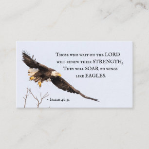 Isaiah 40:31 Bald Eagle Christelijke Bijbelverse Visitekaartje