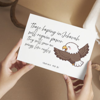 Isaiah 40:31 Bible Verse Jw Encouraging Card Feestdagen Kaart