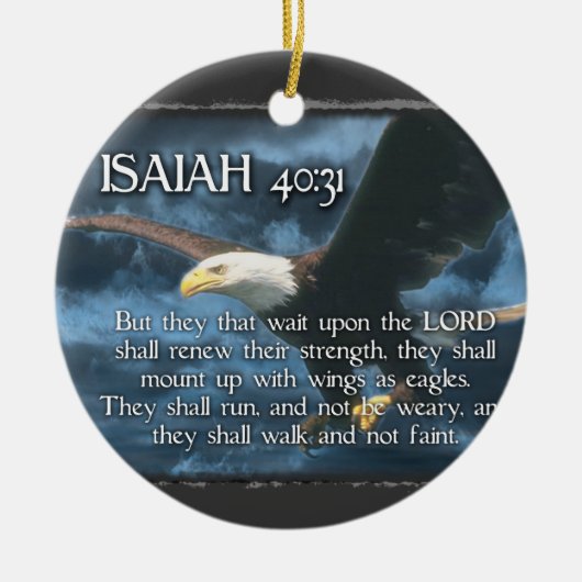ISAIAH 40:31 BIBLE VERSE ORNAMENT - ELGF WINGS (Voorkant)