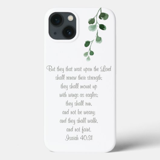 Isaiah 40:31 Bijbel Verse Shabby Chic Phone Case (Achterkant)
