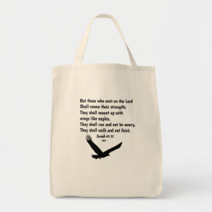 Isaiah 40:31 Bijbelversie-scripts Tote Bag