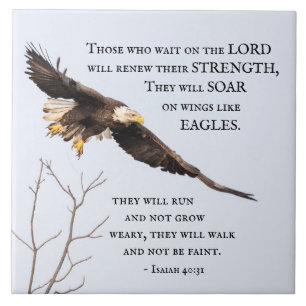 Isaiah 40:31 Diegenen die op de Heer wachten, Bijb Tegeltje