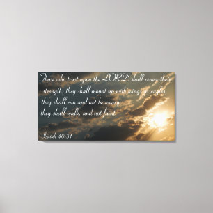 Isaiah 40:31, dubbelzijdig canvasafdruk canvas afdruk