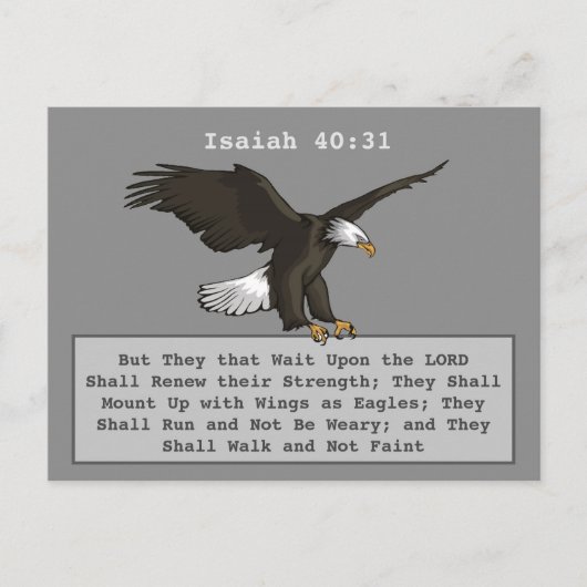 Isaiah 40 31 Eagle Briefkaart (Voorkant)