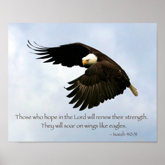 Isaiah 40:31 Eagle Poster (Voorkant)