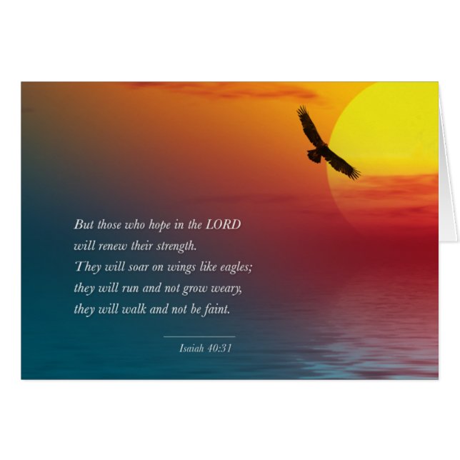 Isaiah 40:31 Eagle Soaring Courage verse Bible (Voorkant Horizontaal)
