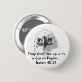 Isaiah 40:31 ronde button 5,7 cm (Voorkant /achterkant)