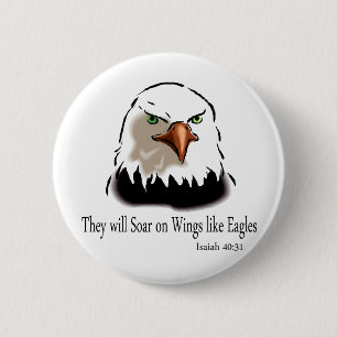 Isaiah 40 31 ronde button 5,7 cm