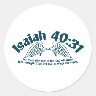 Isaiah 40:31 ronde sticker