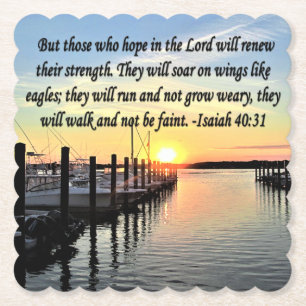 ISAIAH 40:31 SCRIPTURE VERSE KARTONNEN ONDERZETTERS