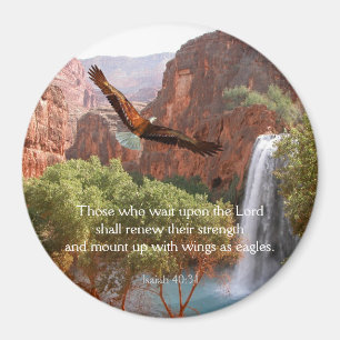 Isaiah 40:31 Scxripture Magnet - Wings as Eagles Magneet