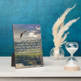 Isaiah 40:31 Soar on wings as eagles plaque Fotoplaat