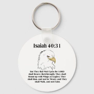 Isaiah 40:31-toetsenbord sleutelhanger
