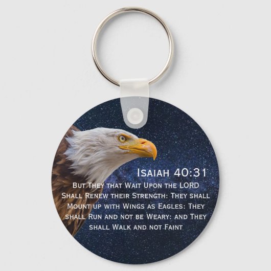 Isaiah 40:31-toetsenbord sleutelhanger (Voorkant)