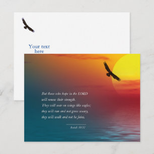 Isaiah 40:31 Verse Bijbel Heer Eagle Briefkaart