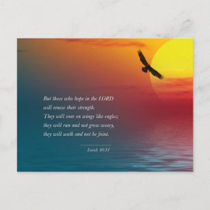 Isaiah 40:31 Verse Bijbel Heer Eagle Briefkaart