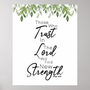 Isaiah 40:31 vindt Christelijke post met nieuwe kr Poster