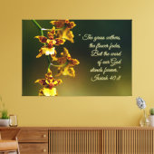 Isaiah 40:8 Inspirerend Canvas Afdruk (Insitu (Woonkamer))