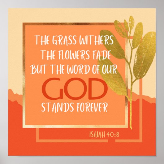 Isaiah 40:8 Poster (Voorkant)