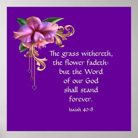 Isaiah 40:8 poster (Voorkant)