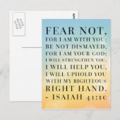 Isaiah 41:10 Bijbelcitaat Briefkaart (Voorkant / Achterkant)