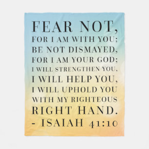 Isaiah 41:10 Bijbelcitaat Fleece Deken